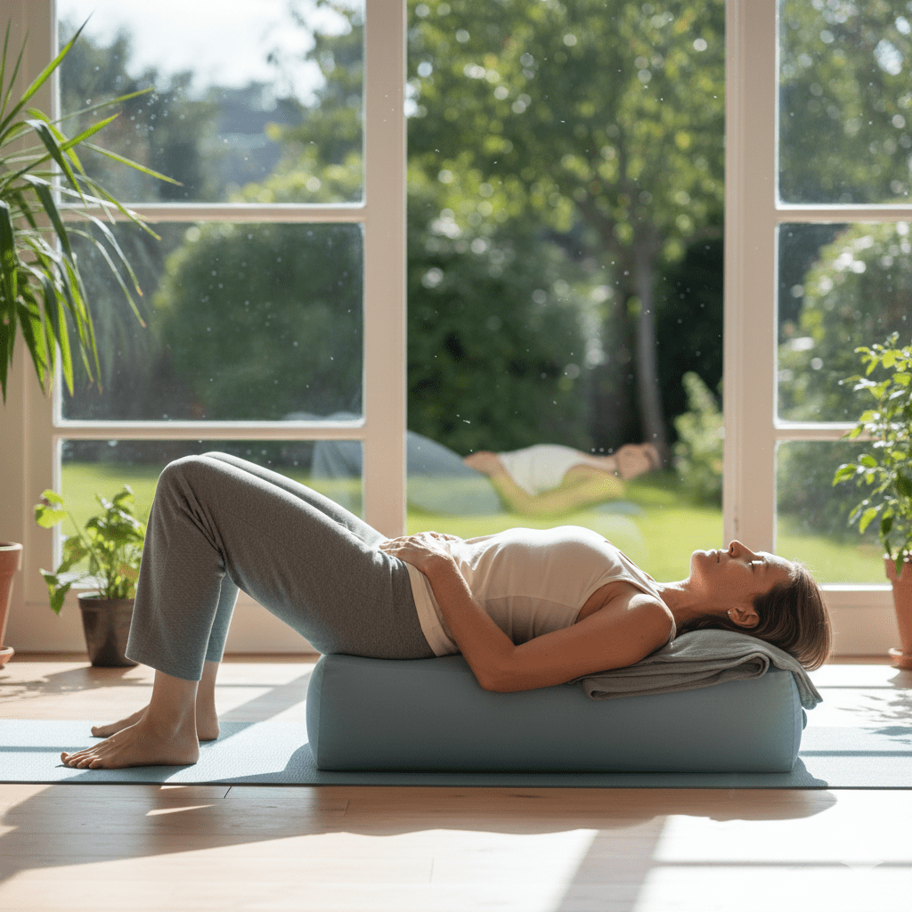 Yoga for Natural Blood Pressure Control Woman practicing yoga to reduce blood pressure naturally