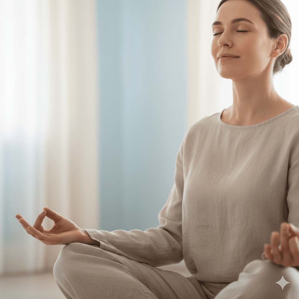 deep breathing exercise to reduce stress naturally at home